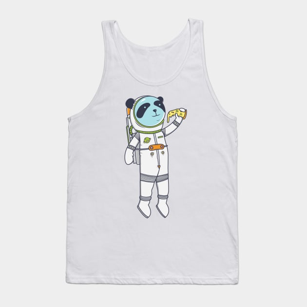 Space Pizza Panda Tank Top by MedicalPandas